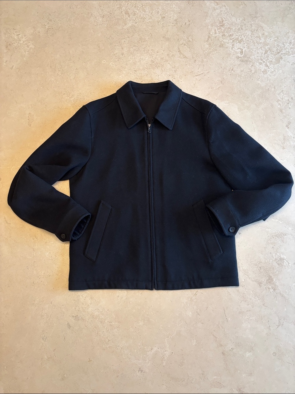 Uniqlo Black Jacket with Interior Care Label. Size S